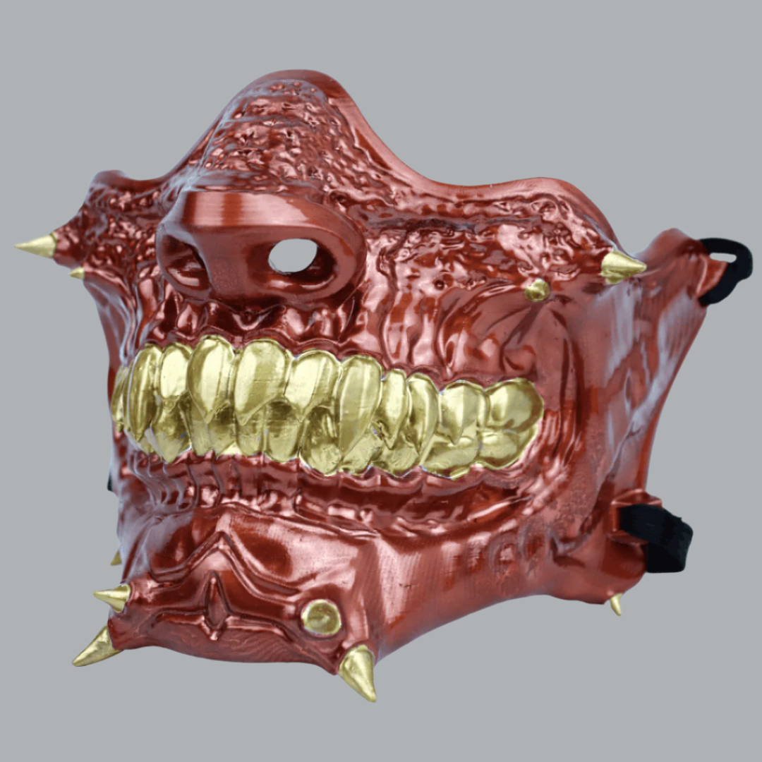 Space Armory Skull Oni Mask Copper Masks